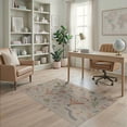 thumbnail image 1 of ODIKA 4'x6' Gray Abstract Geometric Design Washable Area Rug Motif with Modern Flair Stain Resistant, Low Pile, Easy Care for Dorm Room, Small Living, 1 of 7