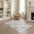 thumbnail image 1 of ODIKA 4'x6' Gray Beige Abstract Pebble Stone Washable Area Rug Contemporary Scattered Oval Motifs with Modern Stain Resistant, Low Pile, Easy Care for Dorm Room, Small Living, 1 of 7