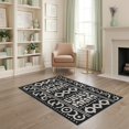 thumbnail image 1 of ODIKA 4'x6' Gray Black Geometric Charcoal Design Washable Area Rug Modern Abstract Pattern with Bold Shapes Stain Resistant, Low Pile, Easy Care for Dorm Room, Small Living, 1 of 7