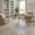 thumbnail image 1 of ODIKA 4'x6' Gray White Geometric Arrow Pattern Washable Area Rug Modern Design with Abstract Flair Stain Resistant, Low Pile, Easy Care for Dorm Room, Small Living, 1 of 7