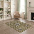 thumbnail image 1 of ODIKA 4'x6' Green Blue Avocado Floral Medallion Washable Area Rug Intricate Pattern with Classic Elegance Non-Slip, Chair-Friendly, Flatwoven for Home Office, Under Desk, 1 of 7