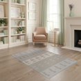thumbnail image 1 of ODIKA 4'x6' Grey Stilt Micro-Crosshatch Design Washable Area Rug Modern Patterns with Style for Dorm Room, Small Living Stain Resistant Low Profile, Easy Care, 1 of 7