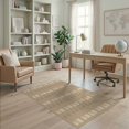 thumbnail image 1 of ODIKA 4'x6' Ivory Beige Geometric Pattern Design Washable Area Rug Modern Abstract Shapes with Antique Flair for Dorm Room, Small Living Stain Resistant Low Profile, Easy Care, 1 of 7
