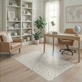thumbnail image 1 of ODIKA 4'x6' Ivory Handwoven Dot Washable Area Rug Contemporary Scattered Circle Motif with Natural Stain Resistant, Low Pile, Easy Care for Dorm Room, Small Living, 1 of 7