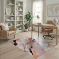 thumbnail image 1 of ODIKA 4'x6' Modern Blush Pink Washable Area Rug for Bedroom, Reading Nook, Pet Friendly & Kids Safe Play, Non-Shedding, 1 of 7