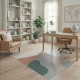 thumbnail image 1 of ODIKA 4'x6' Muted Earth Tones Geometric Art Washable Area Rug Abstract Landscape with Soft Curves Design for Bedroom, Reading Nook, Pet Friendly & Non-Shedding, 1 of 7