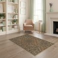 thumbnail image 1 of ODIKA 4'x6' Navy Beige Faded Featuring Interlocking Motifs Decorative Orange Washable Area Rug None Pet Friendly, Non-Shedding for Bedroom, Reading Nook, 1 of 7