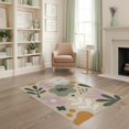 thumbnail image 1 of ODIKA 4'x6' Pastel Floral Elegance with Retro Garden Washable Area Rug Chic Botanical Patterns Soft Vintage Vibes Pet Friendly, Non-Shedding for Bedroom, Reading Nook, 1 of 7