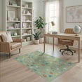 thumbnail image 1 of ODIKA 4'x6' Sage Green Multicolor Tufted Washable Area Rug Playful Abstract With Whimsical Shapes And Modern Flair for Bedroom, Reading Nook, Pet Friendly & Non-Shedding, 1 of 7