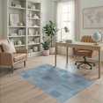 thumbnail image 1 of ODIKA 4'x6' Sky Blue Abstract Impasto Slate Washable Area Rug Modern Geometric Design With Ornamental Stain Resistant, Low Pile, Easy Care for Dorm Room, Small Living, 1 of 7