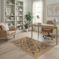 thumbnail image 1 of ODIKA 4'x6' Tan Nautical Catch Todays Black Washable Area Rug Intricate Marine Life Motifs With Rope Design Ornamental Pet Friendly, Non-Shedding for Bedroom, Reading Nook, 1 of 7