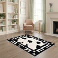 thumbnail image 1 of ODIKA 4'x6' Ultra-Soft Area Rug, Cowboy Cow Gothic Steer Motif Spotted Decorative Themed Hid Print None Washable, Bare feet friendly, Silk-Touch for Bedroom Home office, 1 of 7