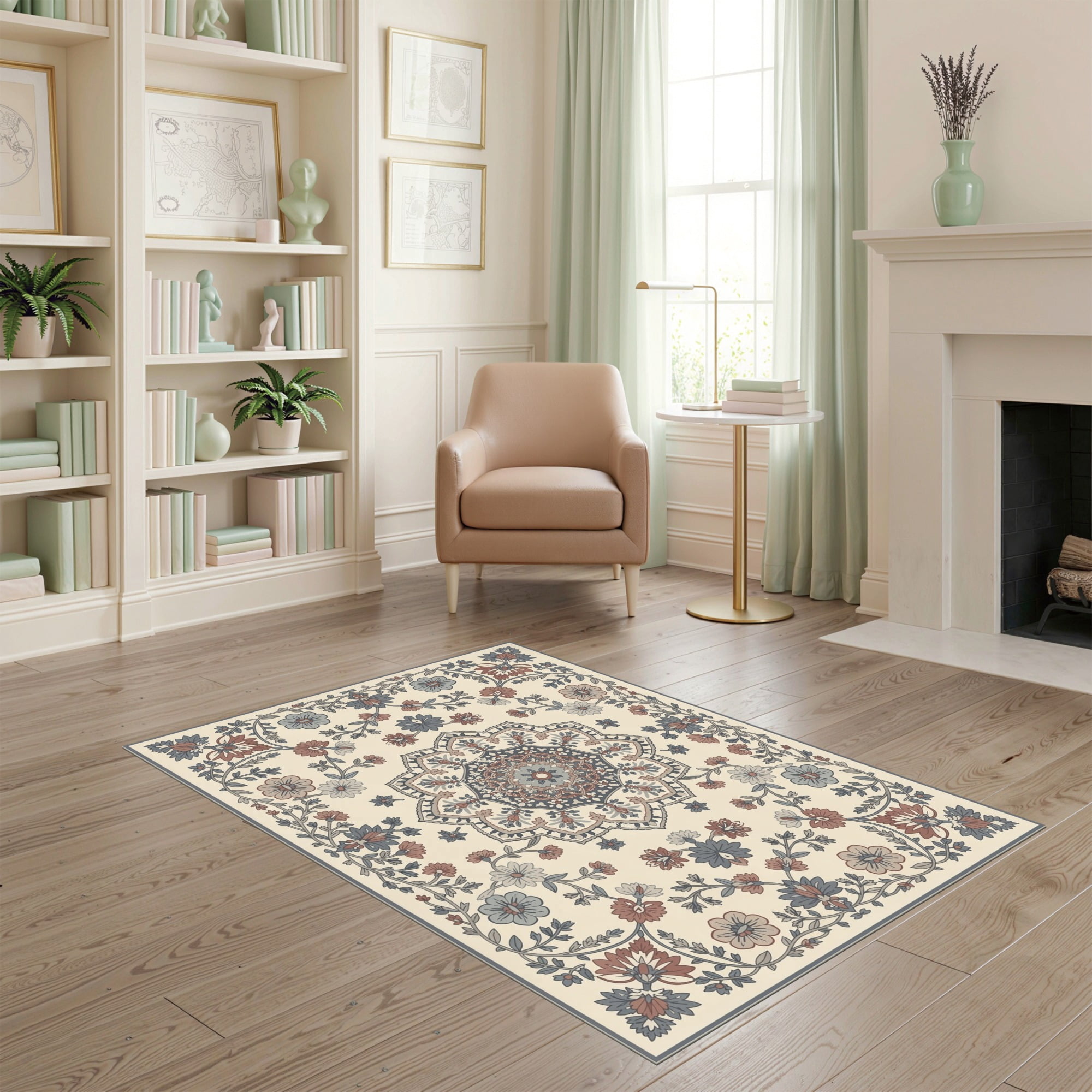 ODIKA 4'x6' Ultra-Soft Area Rug, Dining Boho Table Farmhouse Distressed ...
