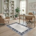 thumbnail image 1 of ODIKA 4'x6' Ultra-Soft Area Rug, Geometric Abstract Mosaic Motif Concentric Grey Alfombras Para None Washable, Bare feet friendly, Silk-Touch for Bedroom Home office, 1 of 7