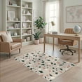 thumbnail image 1 of ODIKA 4'x6' Ultra-Soft Area Rug, Geometric Speckle Fragment Neutral Tone Graphic Entryway Hallway None Washable, Bare feet friendly, Silk-Touch for Bedroom Home office, 1 of 7