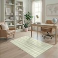 thumbnail image 1 of ODIKA 4'x6' Ultra-Soft Area Rug, Layered Checkered Farmhouse Plaid Boho Border Doormat Gingham Rag Flowing None Washable, Bare feet friendly, Silk-Touch for Bedroom Home office, 1 of 7