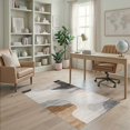 thumbnail image 1 of ODIKA 4'x6' Ultra-Soft Area Rug, Neutral Abstract Transitional Watercolor Distressed Marbled Dining None Washable, Bare feet friendly, Silk-Touch for Bedroom Home office, 1 of 7