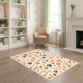 thumbnail image 1 of ODIKA 4'x6' Ultra-Soft Area Rug, Print Motif Paws Tossed Bone Decorative Alfombra Para Perros None Washable, Bare feet friendly, Silk-Touch for Bedroom Home office, 1 of 7
