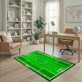 thumbnail image 1 of ODIKA 4'x6' Ultra-Soft Area Rug, Soccer Field Goal Net Grid Crossed Motif Aglity Theme Decorations None Washable, Bare feet friendly, Silk-Touch for Bedroom Home office, 1 of 7