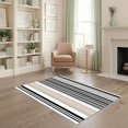 thumbnail image 1 of ODIKA 4'x6' Ultra-Soft Area Rug, Under Stripe Entry Featuring Grouped Doormat Layering Striped None Washable, Bare feet friendly, Silk-Touch for Bedroom Home office, 1 of 7