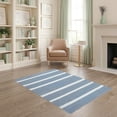 thumbnail image 1 of ODIKA 4'x6' Ultra-Soft Area Rug, Striped Farmhouse Ticking Pinstripe Nautical Bands Scandinavian None Washable, Bare feet friendly, Silk-Touch for Bedroom Home office, 1 of 7