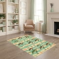 thumbnail image 1 of ODIKA 4'x6' Ultra-Soft Area Rug, Turtle Ocean Beachy Waves Entry Themed Teal Bathroom Nautical Flowing Dynamic None Washable, Bare feet friendly, Silk-Touch for Bedroom Home office, 1 of 7
