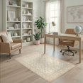 thumbnail image 1 of ODIKA 4'x6' Ultra-Soft Area Rug, Vintage Distressed Traditional Lattice With Floral Medallion None Washable, Bare feet friendly, Silk-Touch for Bedroom Home office, 1 of 7