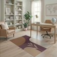 thumbnail image 1 of ODIKA 4'x6' Warm Earth Tones Contemporary Design Washable Area Rug Stylish Abstract Block Pattern Elegance Non-Slip, Chair-Friendly, Flatwoven for Home Office, Under Desk, 1 of 7