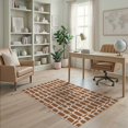 thumbnail image 1 of ODIKA 4'x6' Warm Earth Tones Geometric Check Washable Area Rug Modern Abstract Pattern with Unique Design Pet Friendly, Non-Shedding for Bedroom, Reading Nook, 1 of 7
