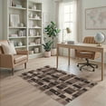 thumbnail image 1 of ODIKA 4'x6' Warm Earth Tones Geometric Washable Area Rug Modern Abstract Pattern with Dynamic Shapes for Bedroom, Reading Nook, Pet Friendly & Non-Shedding, 1 of 7