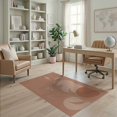 thumbnail image 1 of ODIKA 4'x6' Warm Terracotta Elegance with Minimalist Washable Area Rug Contemporary Floral Artistry, Subtle Line Drawing for Bedroom, Reading Nook, Pet Friendly & Non-Shedding, 1 of 7