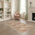 thumbnail image 1 of ODIKA 4'x6' Warm Terracotta Geometric Arches Washable Area Rug Modern Abstract Design with Symmetry for Bedroom, Reading Nook, Pet Friendly & Non-Shedding, 1 of 6