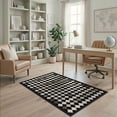 thumbnail image 1 of ODIKA 4'x6' Washable Area Rug Abstract Diamond Grid Lattice Trellis Geometric Contemporary Accent for Bedroom, Reading Nook, Pet Friendly & Non-Shedding, 1 of 7