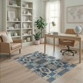 thumbnail image 1 of ODIKA 4'x6' Washable Area Rug Checkered Mirrored Grid Displaying Contemporary Checked Skid for Dorm Room, Small Living Stain Resistant Low Profile, Easy Care, 1 of 7