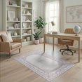 thumbnail image 1 of ODIKA 4'x6' Washable Area Rug Delicate Lace Border Floral Vine Rectangular With Bow Accent for Dorm Room, Small Living Stain Resistant Low Profile, Easy Care, 1 of 7