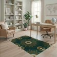 thumbnail image 1 of ODIKA 4'x6' Washable Area Rug Dining Under Forest Circular Woodland Theme Radiating Table Mushroom for Bedroom, Reading Nook, Pet Friendly & Non-Shedding, 1 of 7