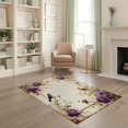 thumbnail image 1 of ODIKA 4'x6' Washable Area Rug Floral Vintage Rustic Bloom Cluster With Songbird And Scroll Motifs for Home Office, Under Desk, Non-Slip Chair-Friendly, Flatwoven, 1 of 7