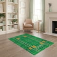thumbnail image 1 of ODIKA 4'x6' Washable Area Rug Football Yardage Field Entry Repeating Grid Footaball Doormat for Dorm Room, Small Living Room, Stain Resistant Low Profile, Easy Care, 1 of 7