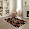 thumbnail image 1 of ODIKA 4'x6' Washable Area Rug Geometric Mosaic Bold Interlocking Motifs Brushstroke Abstract Flowing Dynamic for Bedroom, Reading Nook, Pet Friendly & Non-Shedding, 1 of 7