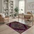 thumbnail image 1 of ODIKA 4'x6' Washable Area Rug Horror Winged Creature Victorian Flourish Decorative Mirrored Design for Dorm Room, Small Living Stain Resistant Low Profile, Easy Care, 1 of 7