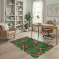 thumbnail image 1 of ODIKA 4'x6' Washable Area Rug Motifs Hockey Shaped Artificial Theme Football Soccer Field Playful for Home Office, Under Desk, Non-Slip Chair-Friendly, Flatwoven, 1 of 7