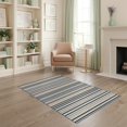 thumbnail image 1 of ODIKA 4'x6' Washable Area Rug Nautical Navy Horizontal Banded Seaside Stripe That Couch Vintage for Bedroom, Reading Nook, Pet Friendly & Non-Shedding, 1 of 7