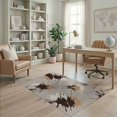 thumbnail image 1 of ODIKA 4'x6' Washable Area Rug Non-Slip, Chair-Friendly, Flatwoven Contemporary Layered Neutral Splash Brushstroke Large Beige Abstract Playful for Home Office, Under Desk, 1 of 7