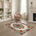 thumbnail image 1 of ODIKA 4'x6' Washable Area Rug Non-Slip, Chair-Friendly, Flatwoven Door Scroll Lgbt Striped Bold Motif Interlocking Doormat Welcome Refined for Home Office, Under Desk, 1 of 7