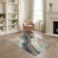 thumbnail image 1 of ODIKA 4'x6' Washable Area Rug Non-Slip, Chair-Friendly, Flatwoven Flowing Abstract Veined Marble Splash Contemporary Printed Surface for Home Office, Under Desk, 1 of 7