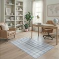 thumbnail image 1 of ODIKA 4'x6' Washable Area Rug Non-Slip, Chair-Friendly, Flatwoven Front Checkered Boho Tartan Gingham Border Layering Farmhouse Plaid Flowing for Home Office, Under Desk, 1 of 7