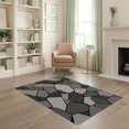 thumbnail image 1 of ODIKA 4'x6' Washable Area Rug Non-Slip, Chair-Friendly, Flatwoven Neutral Mosaic Geometric Design Intricate Abstract with Bold Lines for Home Office, Under Desk, 1 of 7