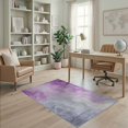 thumbnail image 1 of ODIKA 4'x6' Washable Area Rug Non-Slip, Chair-Friendly, Flatwoven Purple Abstract Watercolor Tie Dye Blend Ombre Swirl Gradient for Home Office, Under Desk, 1 of 7