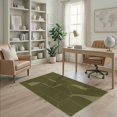 thumbnail image 1 of ODIKA 4'x6' Washable Area Rug Olive Green Geometric Abstraction Modern Abstract Shapes with Design for Dorm Room, Small Living Stain Resistant Low Profile, Easy Care, 1 of 7