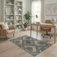 thumbnail image 1 of ODIKA 4'x6' Washable Area Rug Pet Friendly, Non-Shedding Abstract Structured Way Layout Muted Neutral Repeating Motifs for Bedroom, Reading Nook, 1 of 7